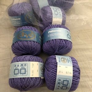 Yarn lavender viscose cotton blend 10 skeinsx93yds